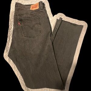 Levi's 501 black straight-leg jean: size 33/32
